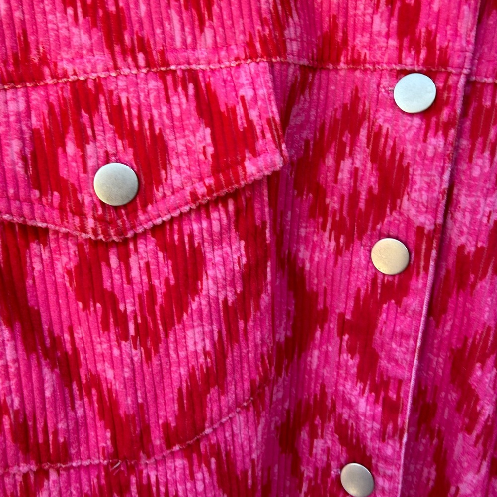 Savanna Jane Pink Patterned Button-Front Shirt Ja… - image 5
